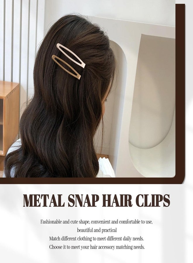Cptots 16 PCS Snap Hair Clips Metal Barrettes for Women Non Slip Barrettes for Thick and Thin Fine Hair,Bright Black Brown Beige,2.36 x 0.43 Inches. - Image 2